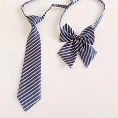 Striped Printed Pre Tie For Boys