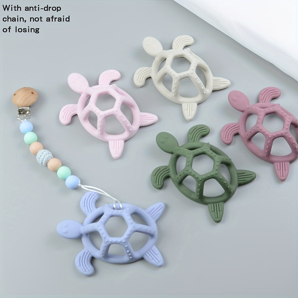 Turtle Teething Toy for Babies 3M+ BPA-Free Silicone Relief