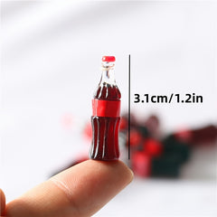 6pcs Cola Soda Bottle Models Realistic Dollhouse Drink Accessories