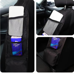 2pcs Car Seat Side Storage Bag Seat Side Hanging Organizer Oxford Cloth Mesh Bag