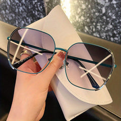 Polarized Square Sunglasses Metal Glasses UV400