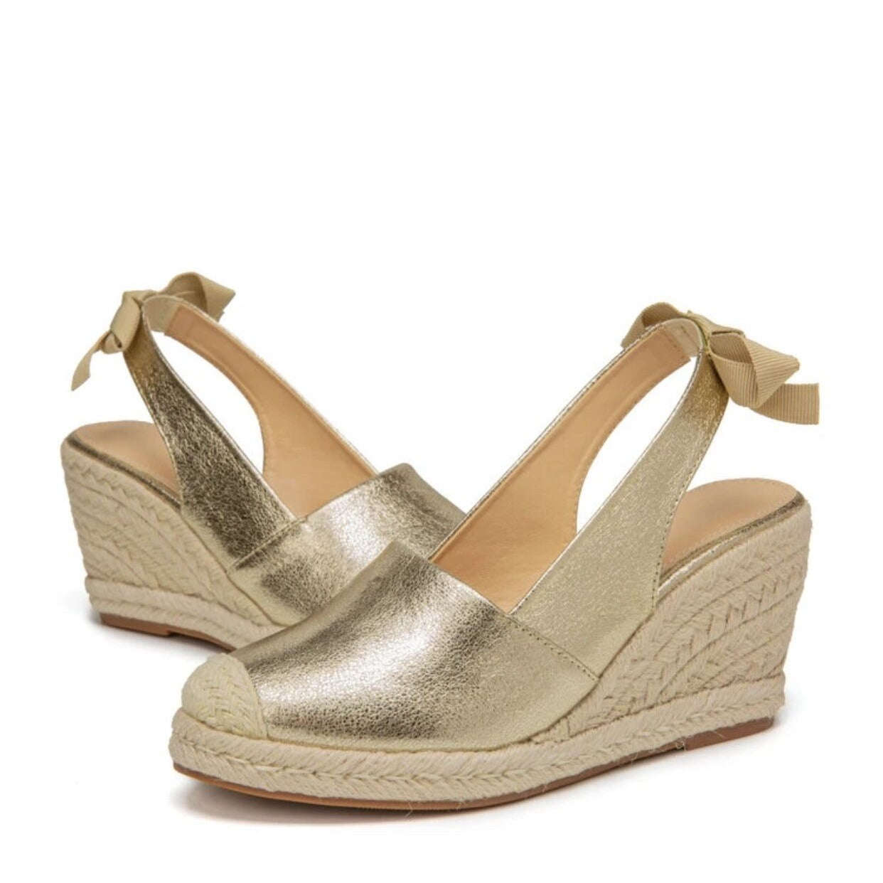 Closed Toe Bandage Espadrille Wedges Sandals for Women