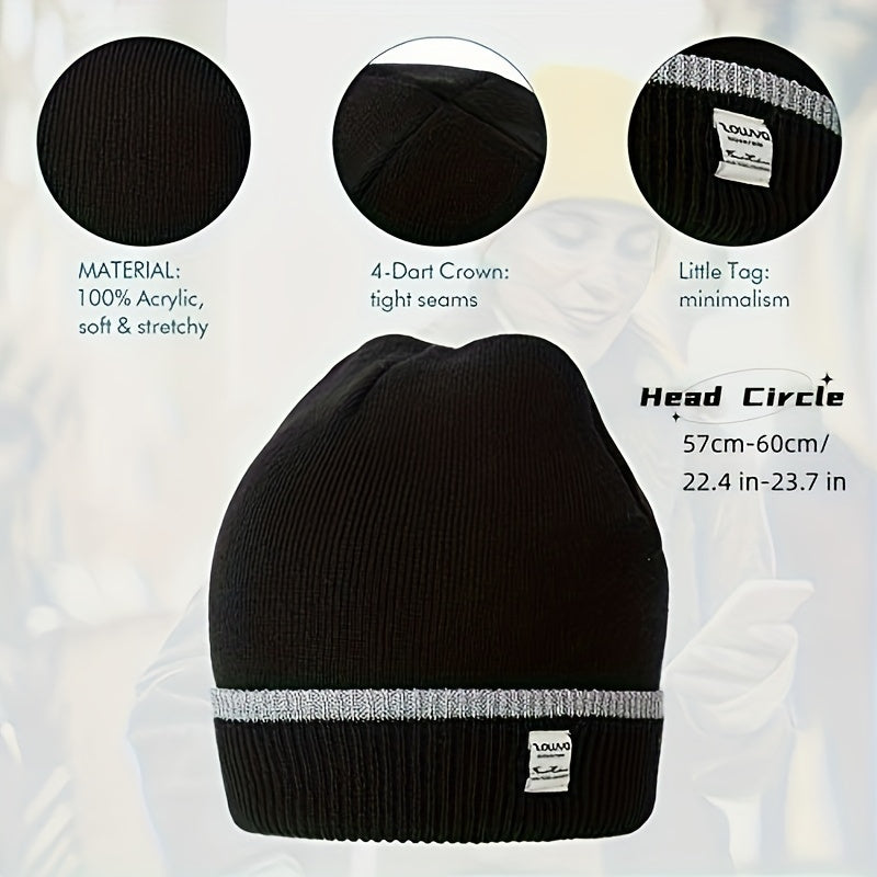 Slouchy Knit Beanie Hat for Winter