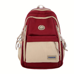 Large Capacity Schoolbag For High School Students With Bag Charm