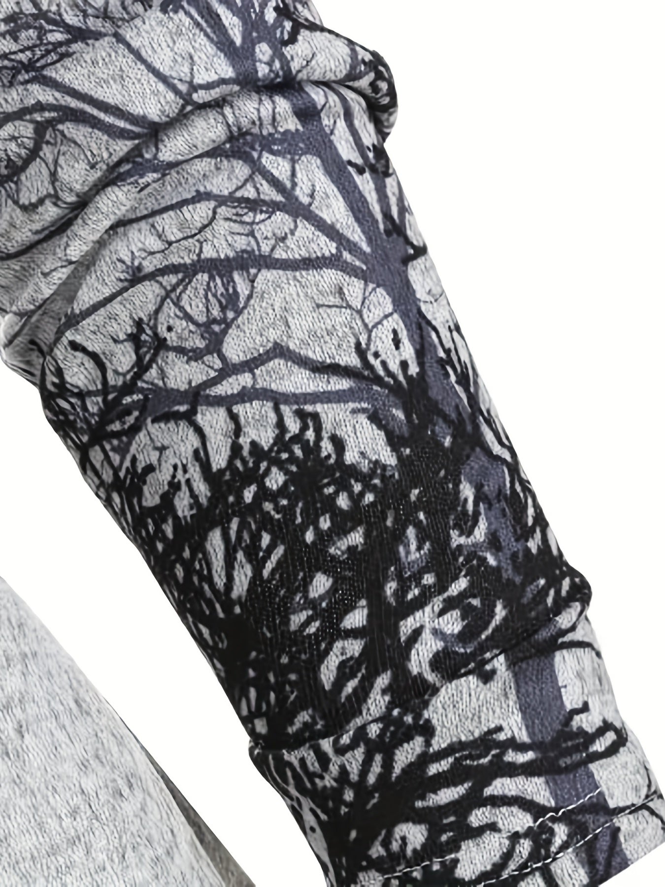 Tree Print Drawstring Hooded Dress Casual Long Sleeve Dress For Spring & Fall