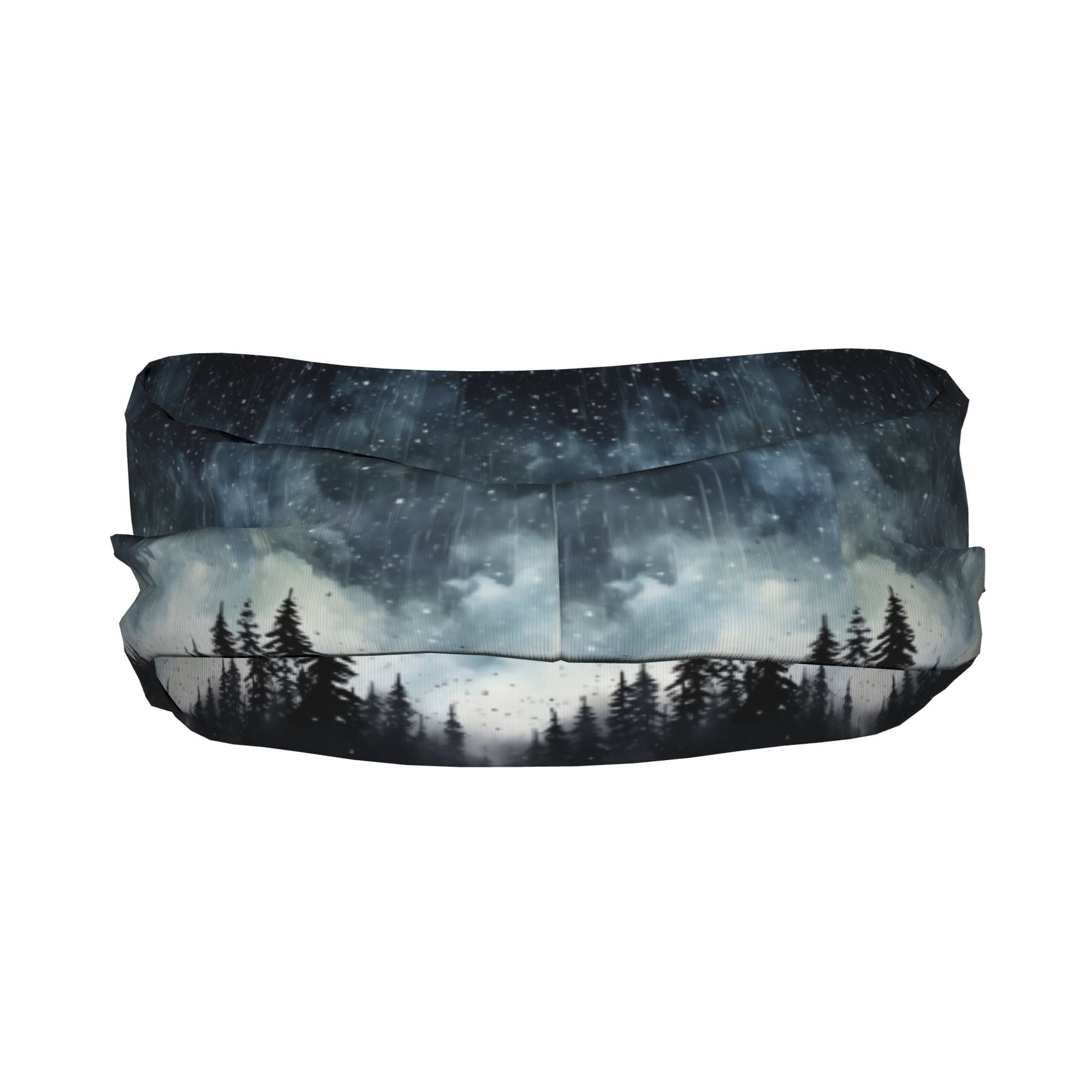 Unisex Sports Headband with Starry Night Forest Design
