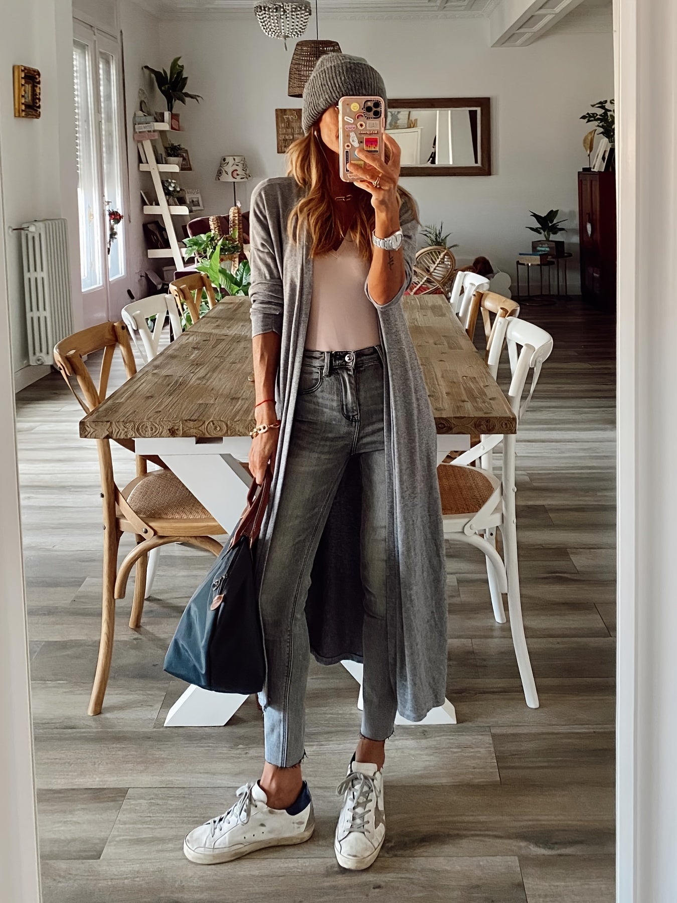 Heathered Long Sleeve Open Front Cardigan