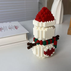Charming Snowman Building Blocks Colorful Durable ABS Material