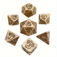7pcs Metal Solid Polyhedral Dices For Role Playing Board Games