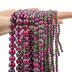 Green Purple Persian Jade Round Loose Beads 4-12MM
