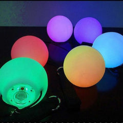 2pcs LED Swing Balls Changing Lights Juggling Toy Fitness Novelty Fun