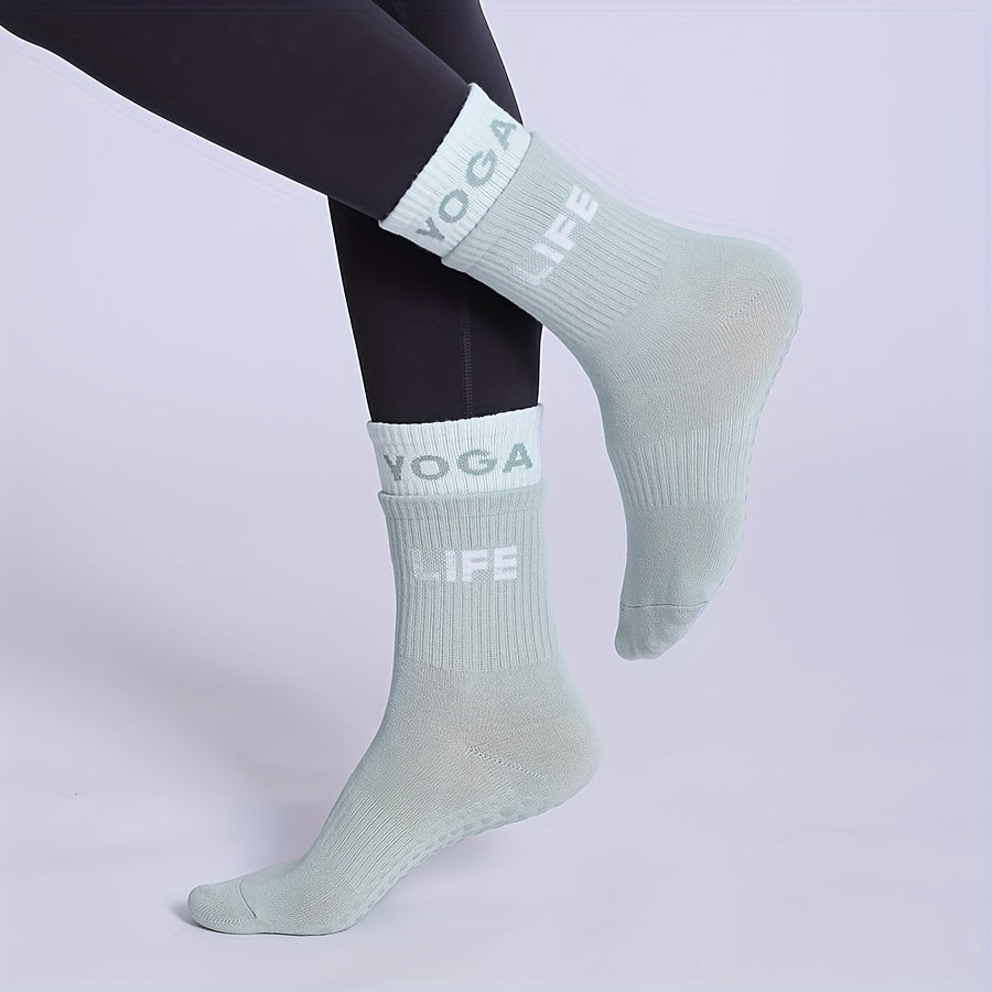 Contrast Non-slip Sporty Yoga Socks for Indoor & Outdoor