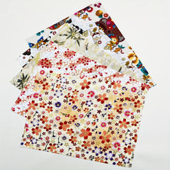 5pcs Beige Cotton Quilting Fabric for Sewing Crafts 7.8in x 9.8in