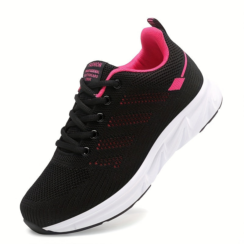 Women's Lace-up Breathable Sporty Running Shoes Lightweight Mesh Sneakers