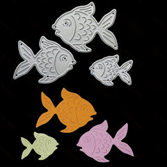 3pcs Fish Metal Cutting Dies Scrapbook Paper Craft Stencils DIY Album