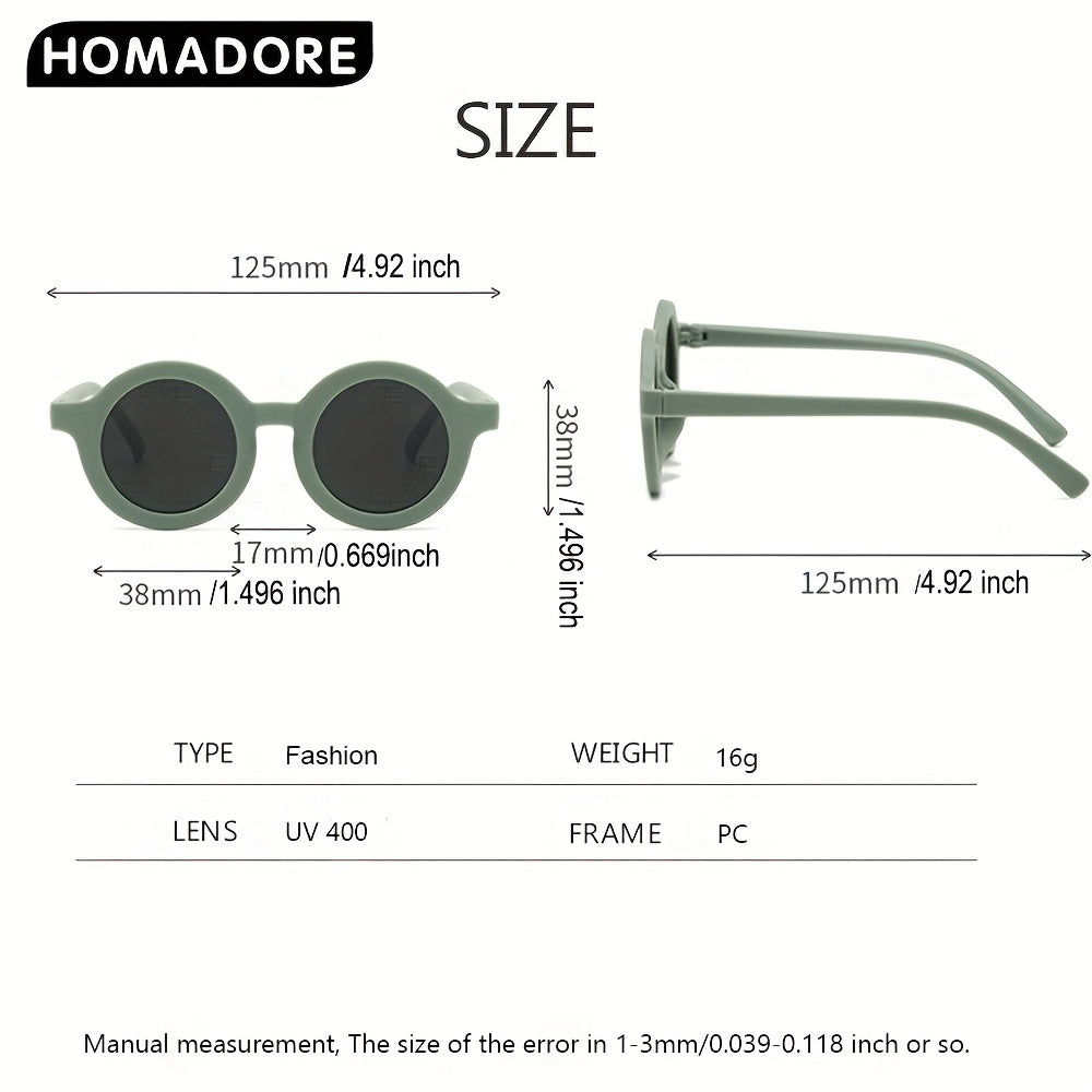 3 Pairs Round Frame Sunglasses UV Protection for Outdoor Party