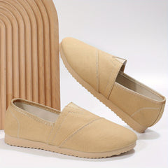Women's Canvas Slip On Walking Sneakers Lightweight Flat Loafers