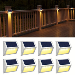 Solar Garden Light Stairs Home Yard Steps Wall Lights Outdoor Waterproof