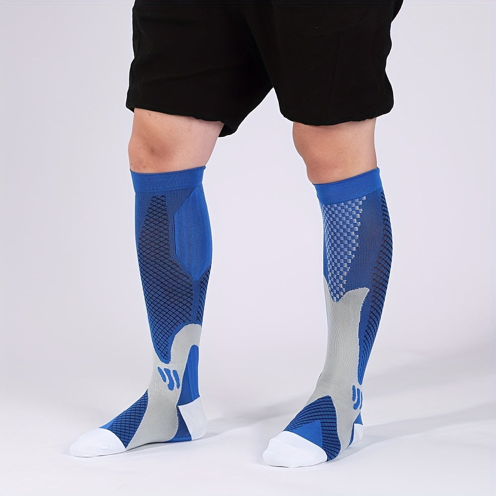 Men's 20-30 mmHg Compression Socks for Running - Knee High Socks