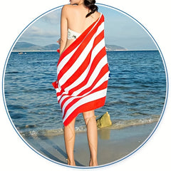 British American Flag Beach Towel 70 Lightweight Quick Drying
