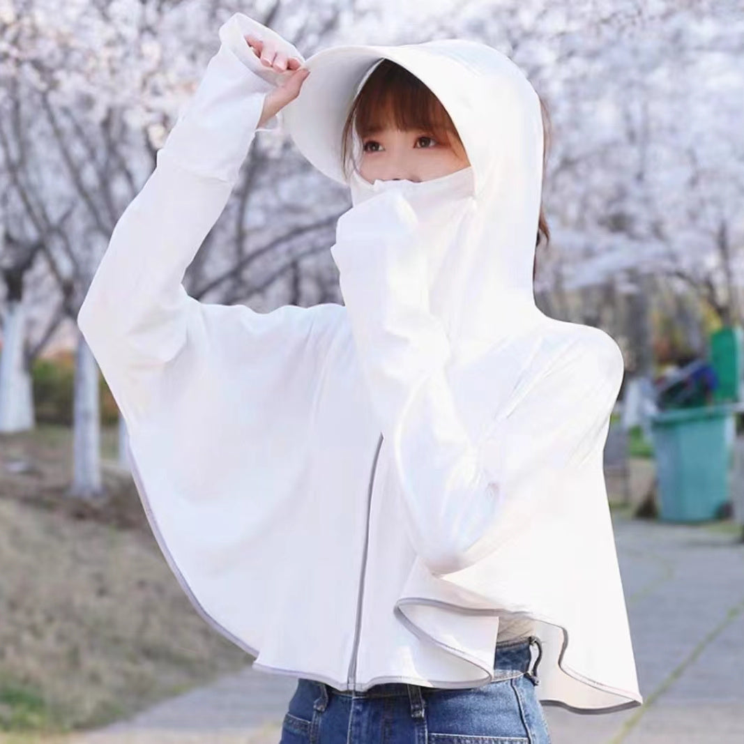 Women's Sun Prot. Ponytail Jacket w/ Breathable Hood Mask
