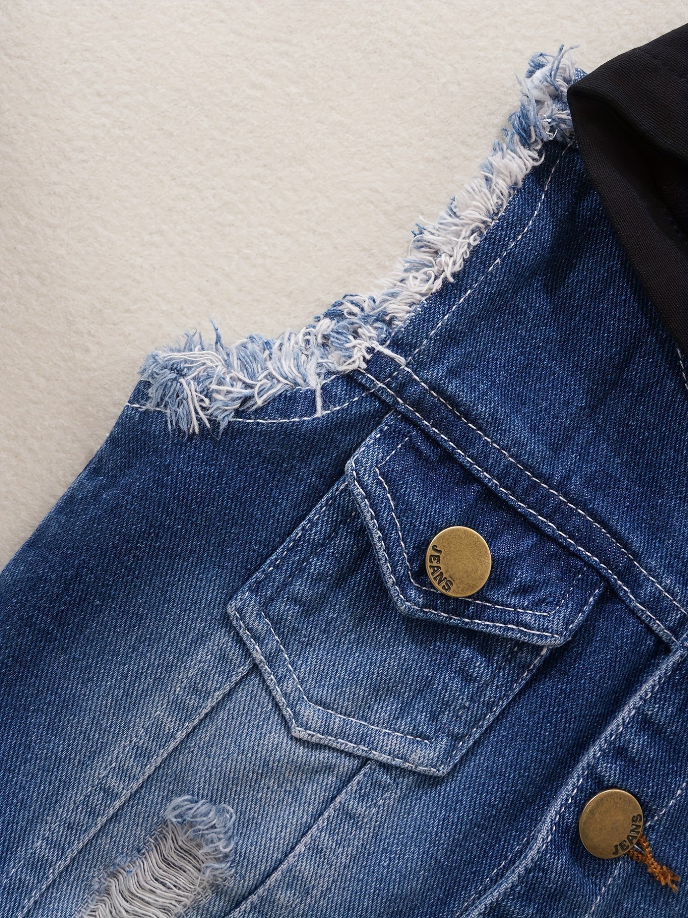 Toddler Girls Hooded Denim Jacket