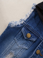 Toddler Girls Hooded Denim Jacket