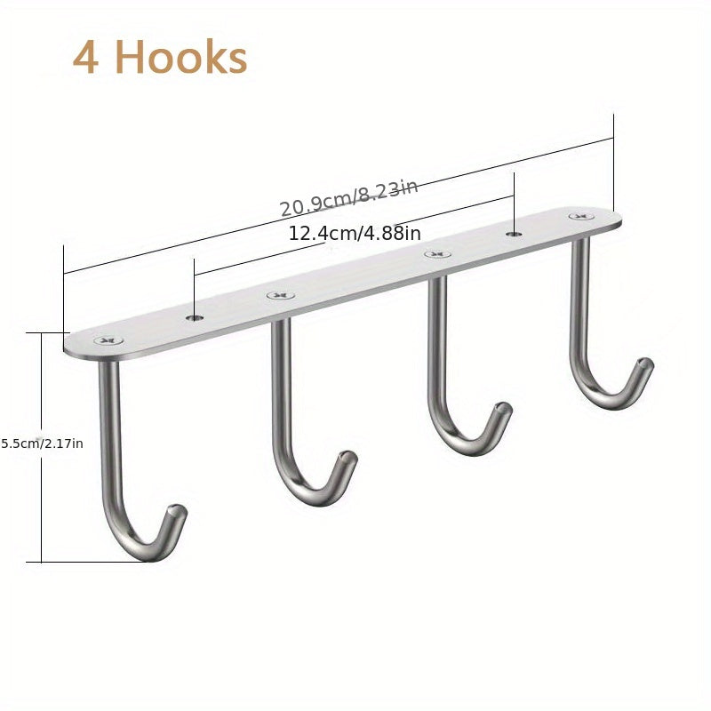 Under Cabinet Hanging Hooks for Cups and Glasses Storage