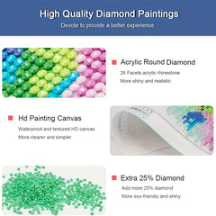 Full Diamond Painting Art Kit Embroidery Rhinestone Wall Decor