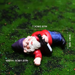 4pcs Mini Gnomes Resin Statues for Fairy Garden & Bonsai Decor