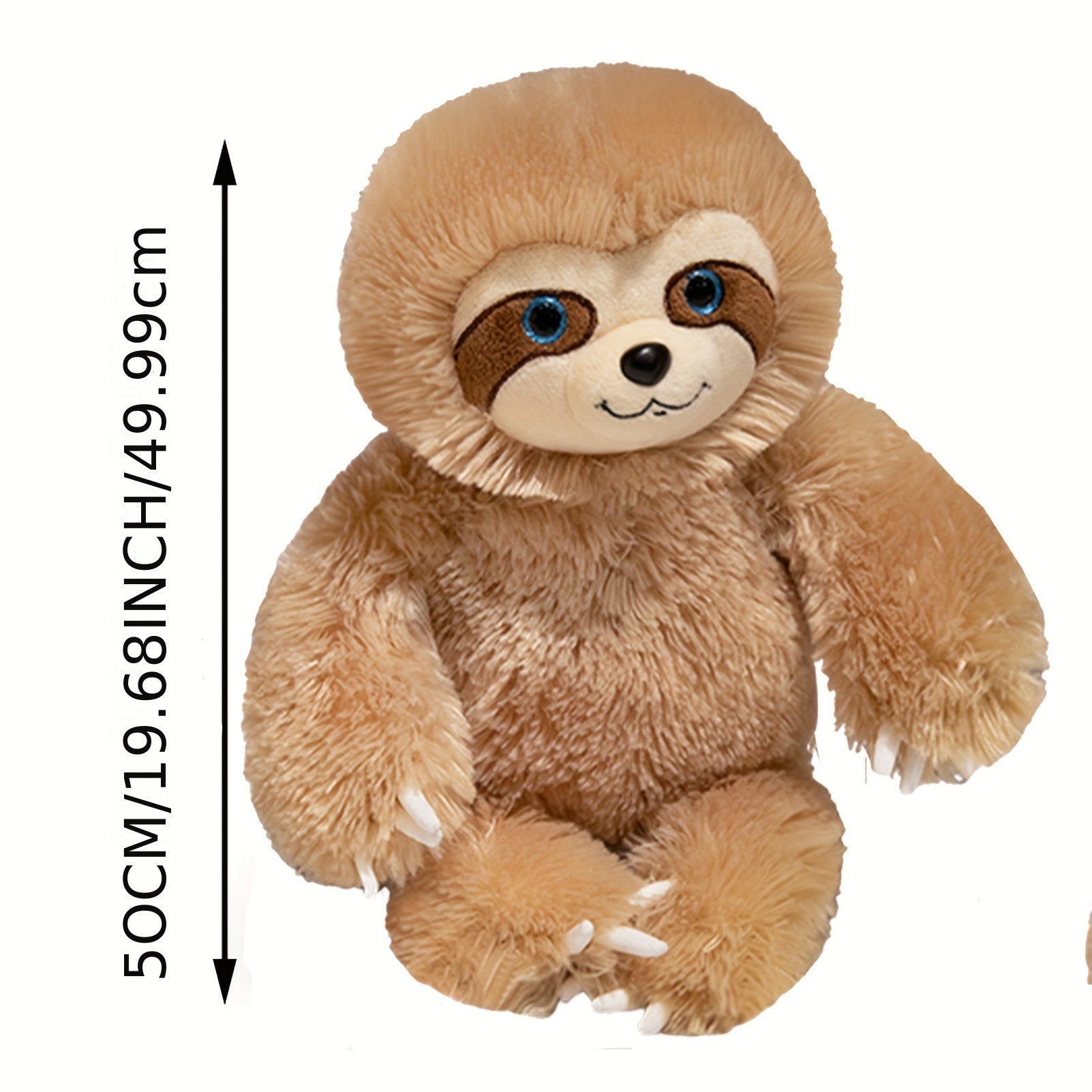 Large Soft Brown Sloth Plush Toy Stuffed Animal - Home Decor