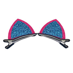 Sequin Kitten Ears Hair Clips for Christmas Parties