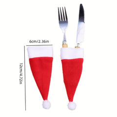 Mini Christmas Hat Wine Bottle Cover Decoration