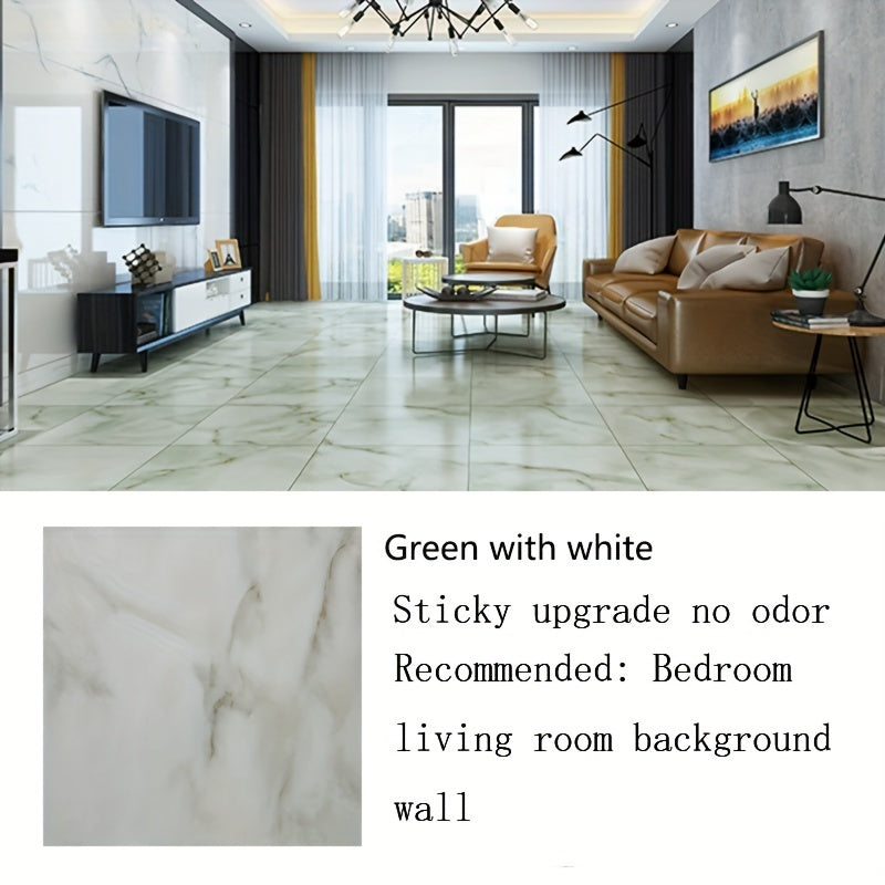 10pcs Marble Self-Adhesive PVC Floor for Living Room Restaurant Office