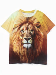 Boys' Lion Graphic T Shirt 3D Print Summer Outdoor Fun