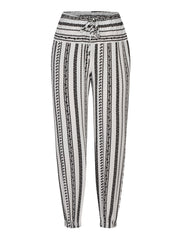 Boho Pockets Tie Front Pants Casual Loose Pants