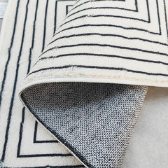 Modern Fabric Floor Mat TPR Bottom Indoor Living Room Carpet 23.6x35.4in
