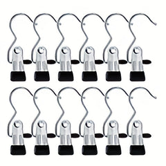 20pcs Non-slip Hanger Clip Set 360 Rotatable Boot Hook Metal Clip