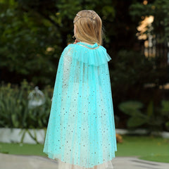 Girls Star Cloak Princess Shawl Cosplay Lace up Cloak
