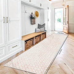 Boho Runner Rug for Laundry Room Area Soft Non Slip Washable Stair Carpet Runner