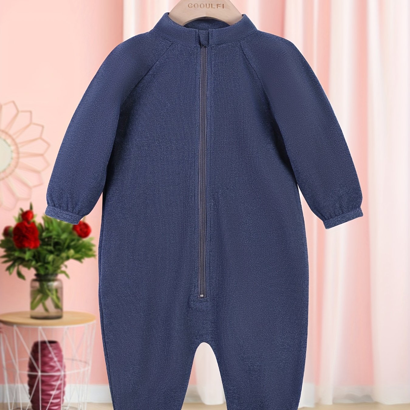 Baby Boy Ribbed Knit Footless Romper