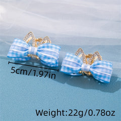 Kids Butterfly Bow Cat Ear Crown Hair Clip Rhinestone Princess Hairpin