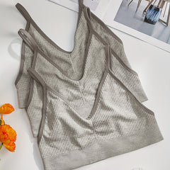 3pcs Wireless Bras Comfy & Breathable Intimates Women's Lingerie