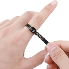 Plastic Ring Sizer Finger Gauge Tester Magnified Glass Jewellery Measure Tool