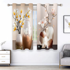 Floral Print Curtain Window Curtain for Home Decoration