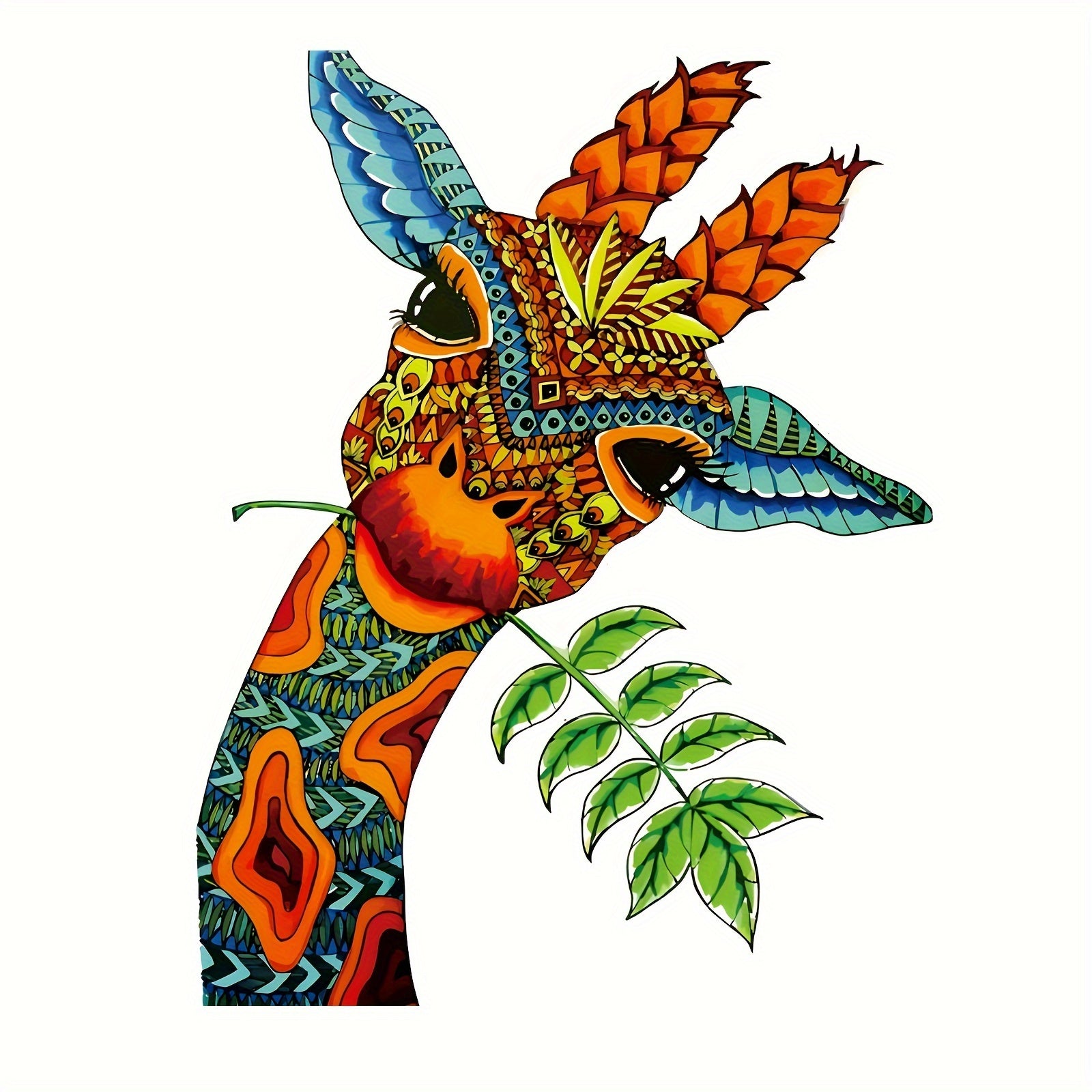 Giraffe Wooden Puzzle Adult Decompression Toy Unique Animal Shape