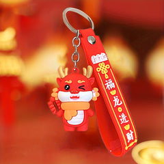 Fortune Dragon Keychain Bag Purse Hanging Pendant Decorative Ornament