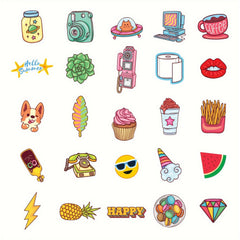 50pcs Vinyl Waterproof Stickers for Water Bottles Laptop Skateboard