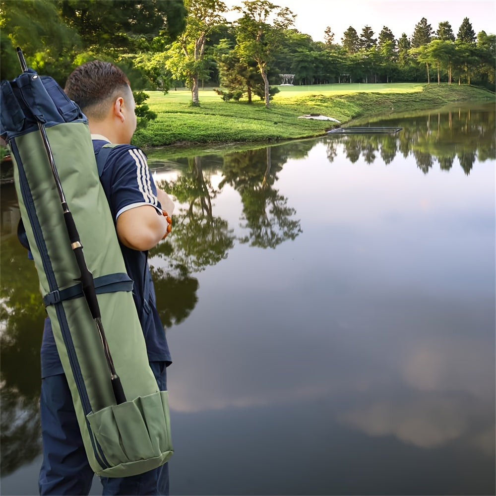 Portable Folding Fishing Rod Reel Bag Cylindrical Fishing Bags