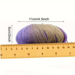 2pcs 50g Cashmere Yarn Hand Woven Rainbow Yarn For Knitting Crochet